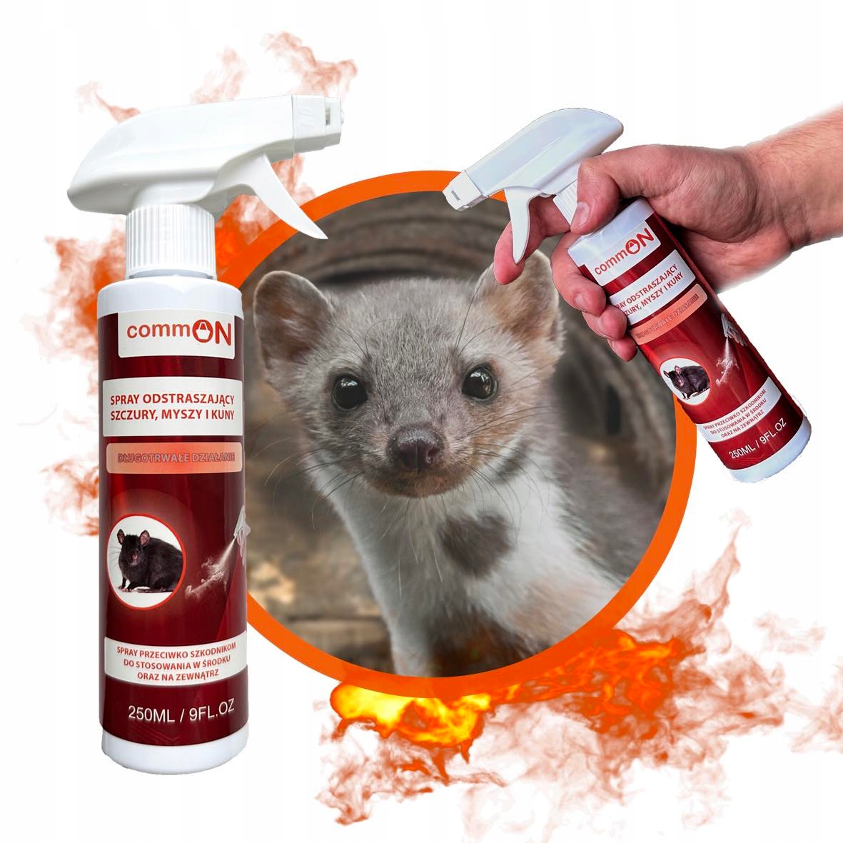 ŚRODEK SPRAY PREPARAT ODSTRASZACZ KUN MYSZY SZCZURY GRYZONIE COMMON 250ML EAN (GTIN) 4050641830692