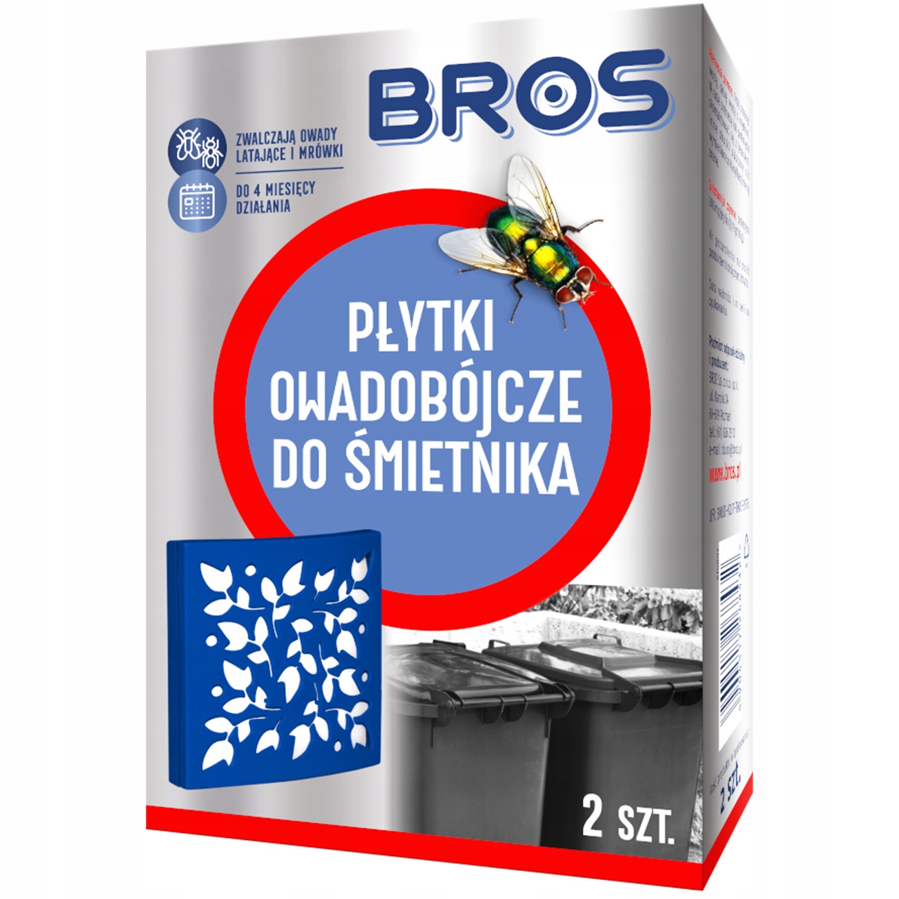 

Bros Płytka owadobójcza do śmietnika kosza 2szt.
