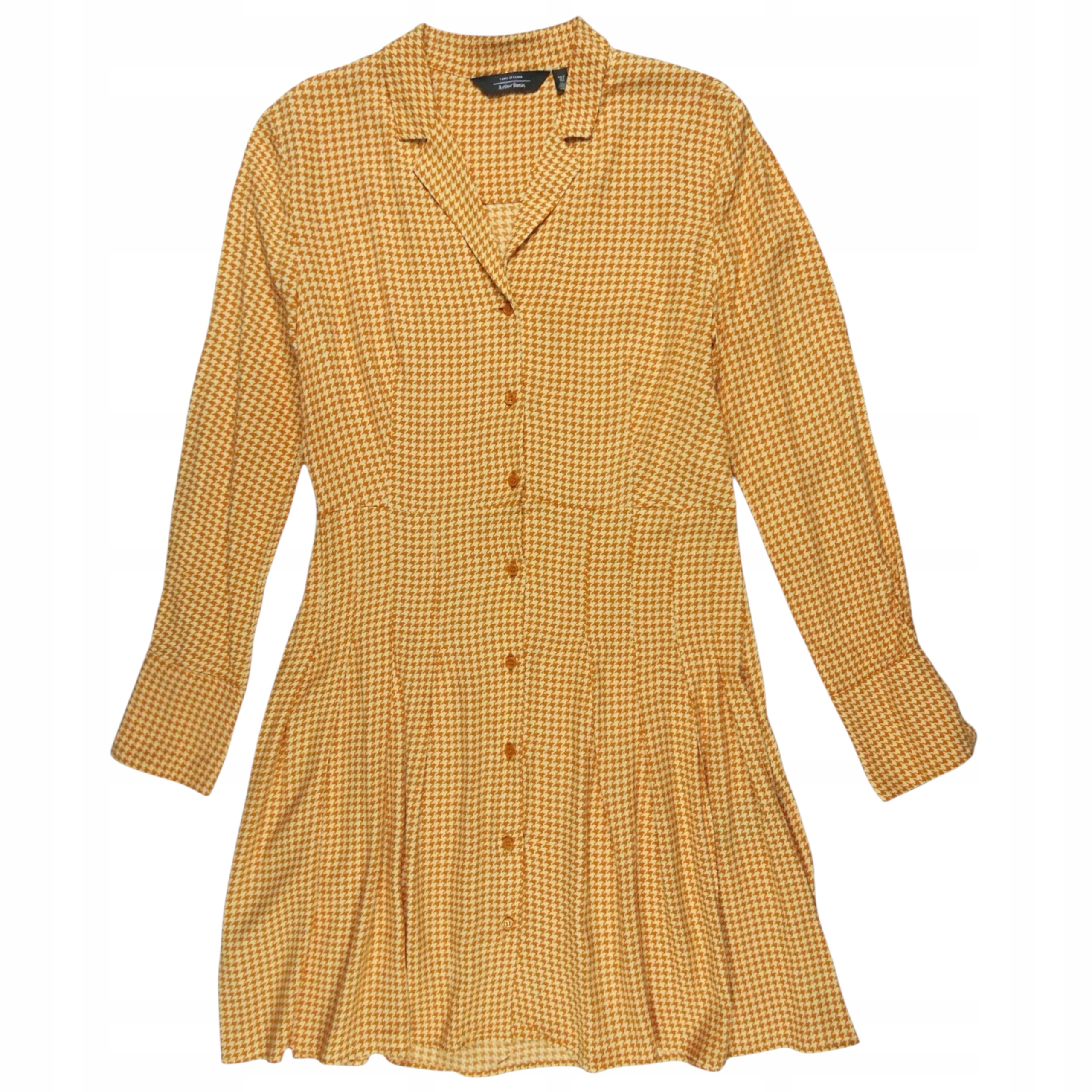 Letní skládané šaty s pepitím límcem & Other Stories Novinka 34