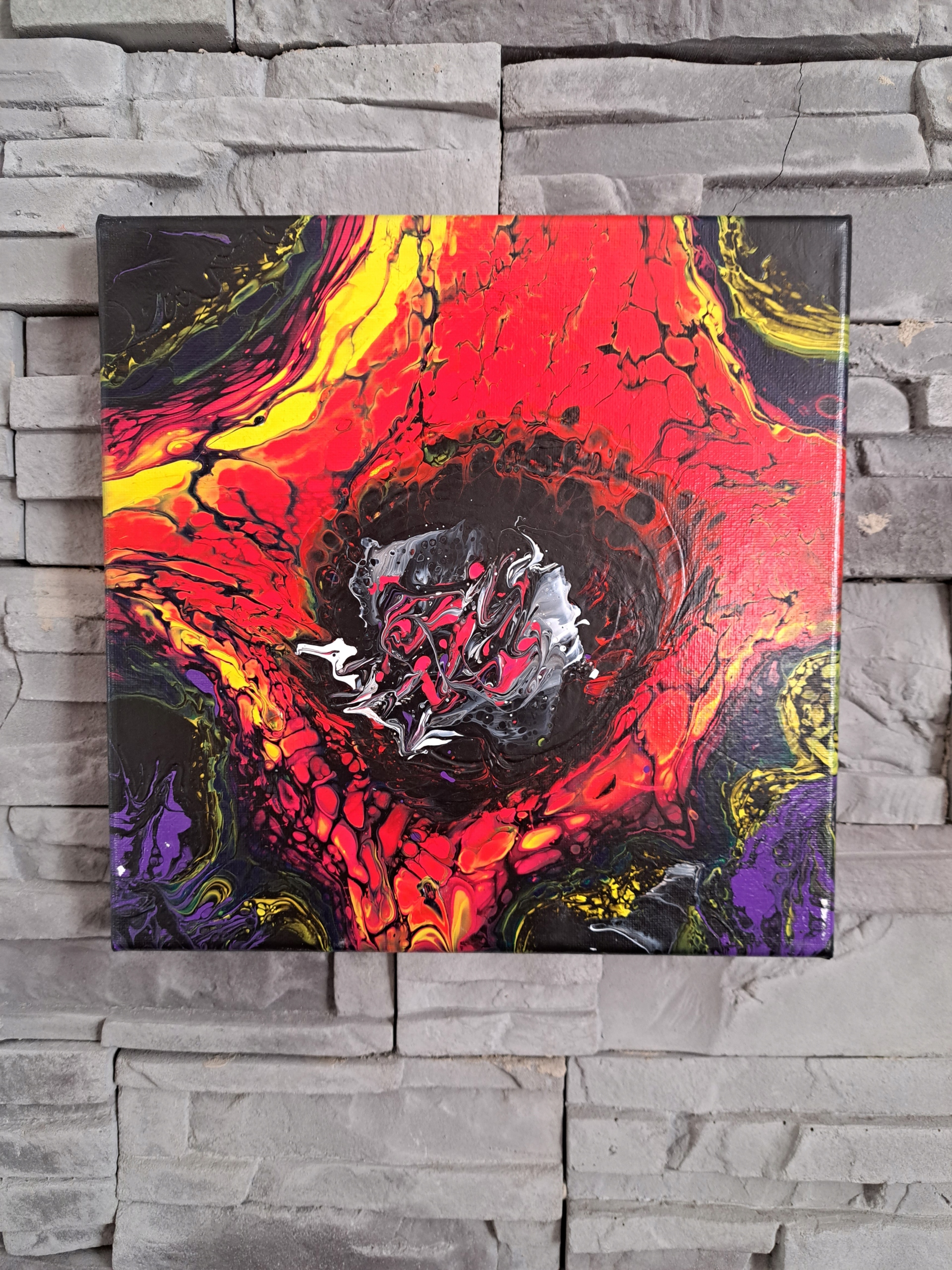 Unikátní obraz ručně malovaný autorský pouring 25/25