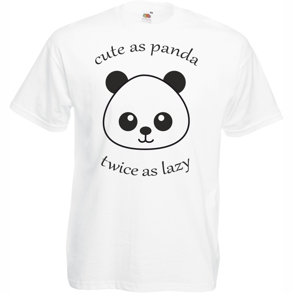 

Koszulka zabawna panda prezent L biała