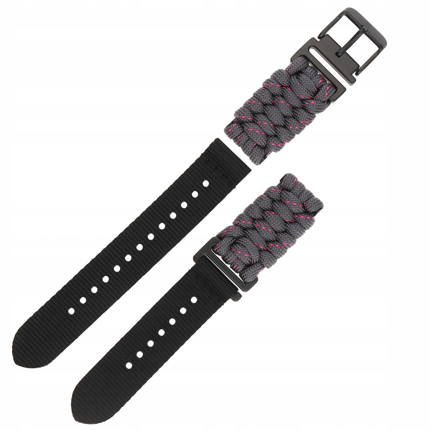 Pásek k hodinkám Victorinox 006123.9 černý, šedý 18 mm