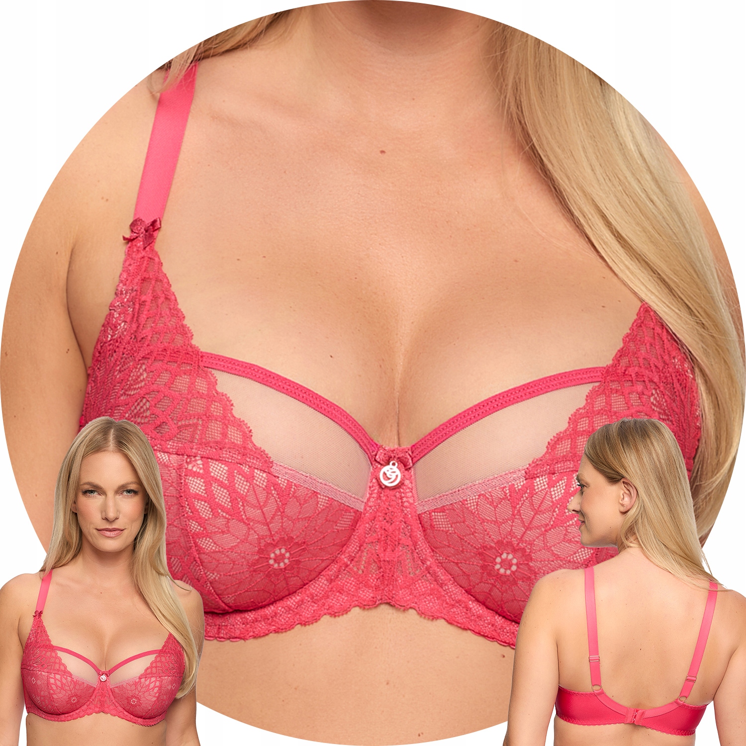 Gaia 1292 Clementine Polovyztužená podprsenka Semi Soft korálová 75C