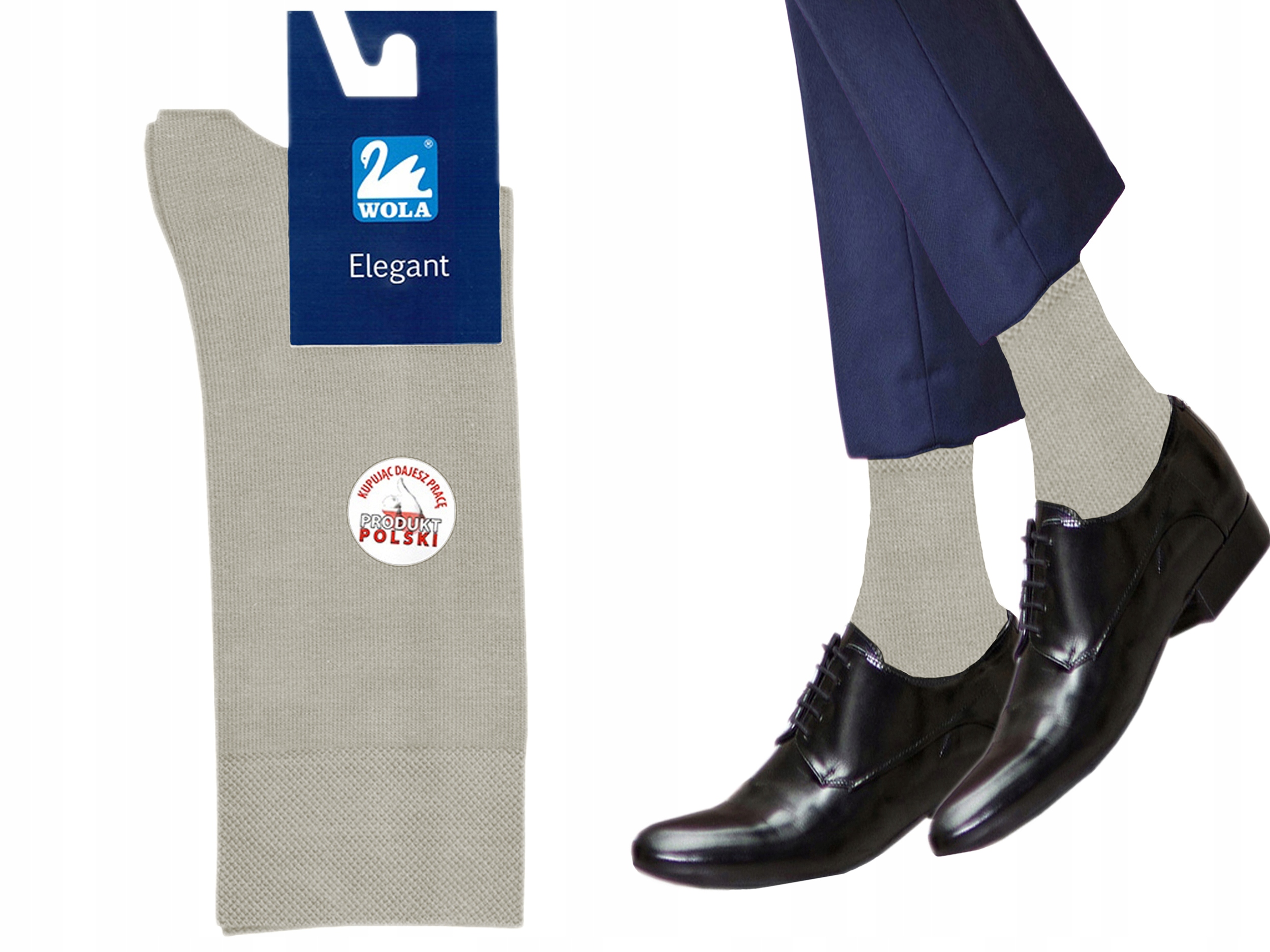 

Wola skarpetki garniturowe Elegant latte E52 39-41