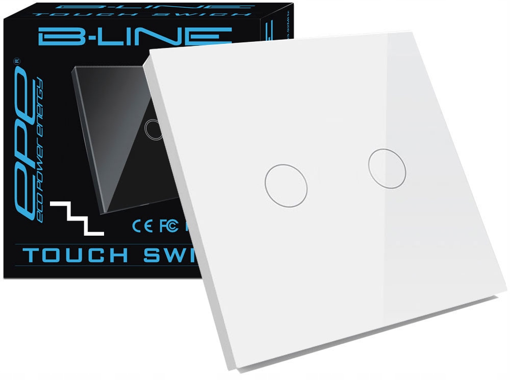 

B-line Prs Włącznik Dotykowy Schodowy Szkło 2G 2W