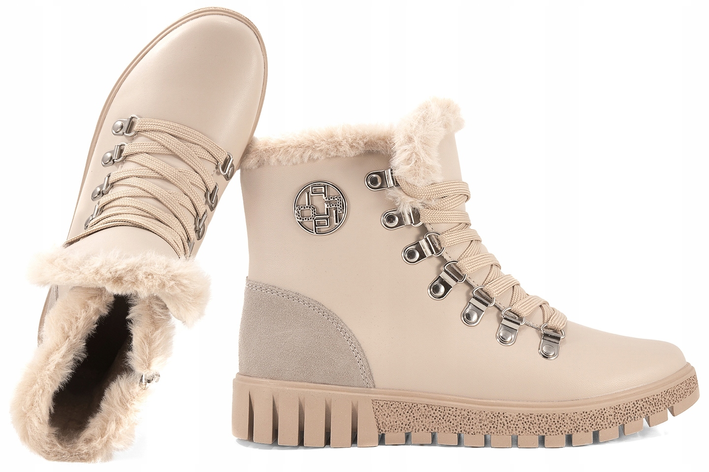 Filippo DBT6363 Zimní Boty Dámské Kotníkové Boty Zateplené Kůží béžové 37 Béžová