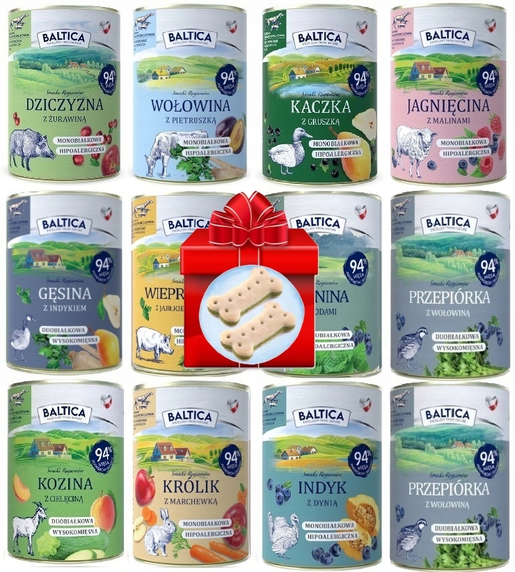 Baltica karma mokra dla psa MIX Smaków 12X400g