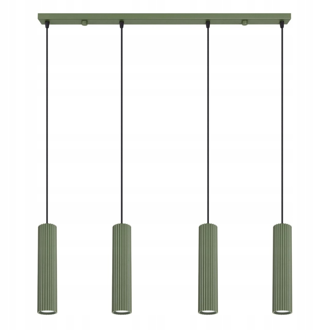 Sollux Lighting Lampa wisząca Karbon 4L zielona oliwka