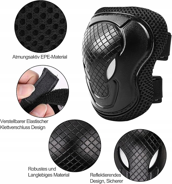 Zestawy ochraniaczy ValueTalks 6w1 Rozmiar S CZARNE S