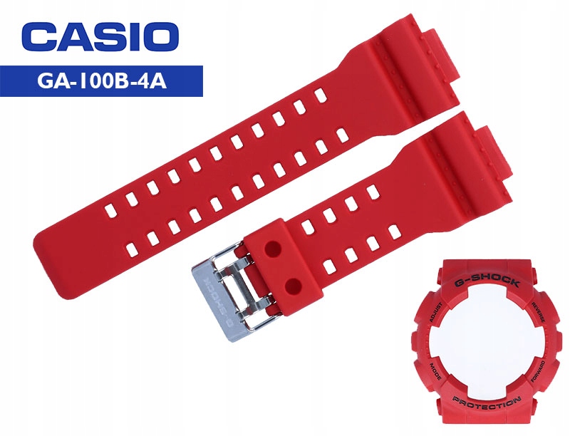 Komplet Bezel A Pásek casio GA-100B GA-110FC Červený matný