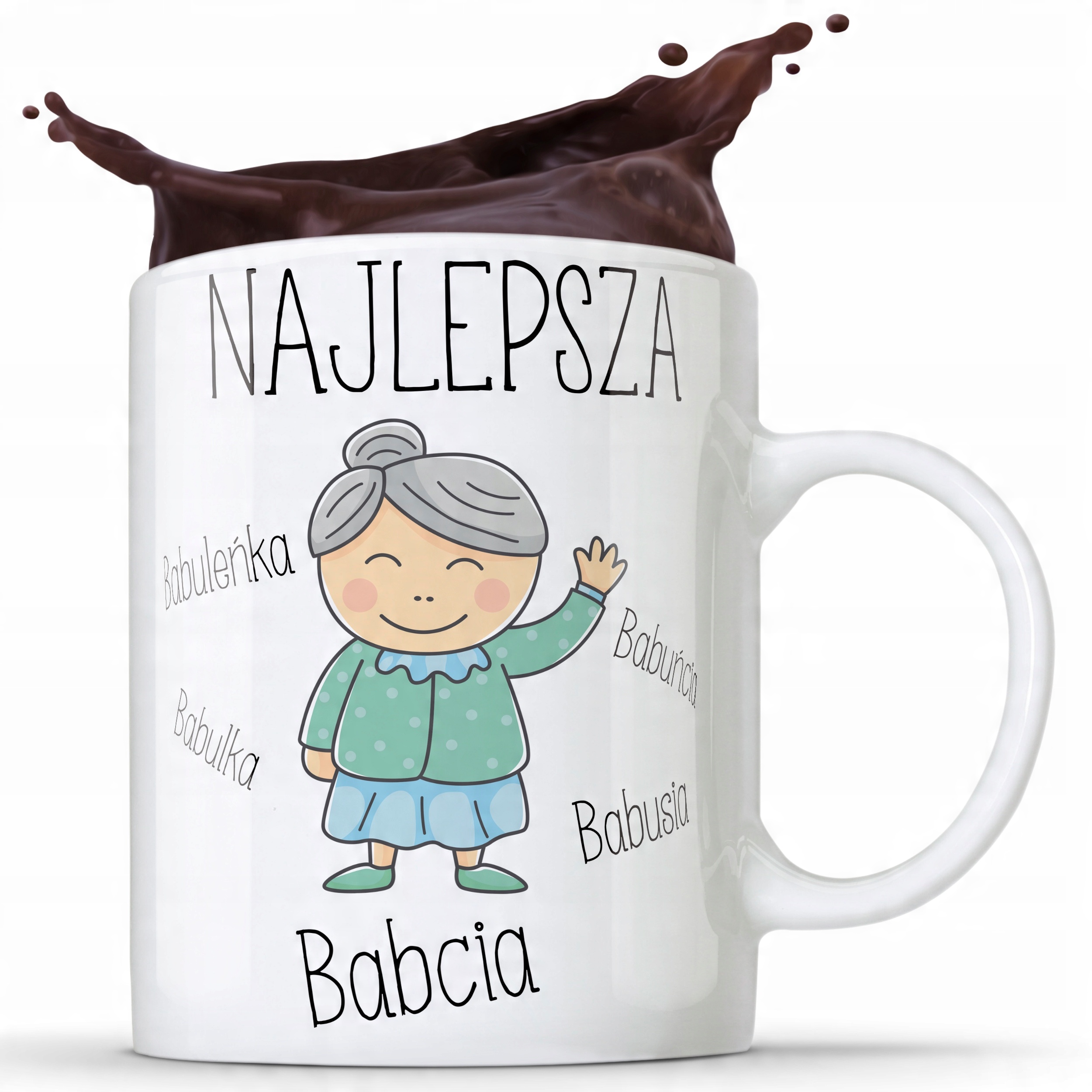 

Kubek Biały Babcia Dzień Babci