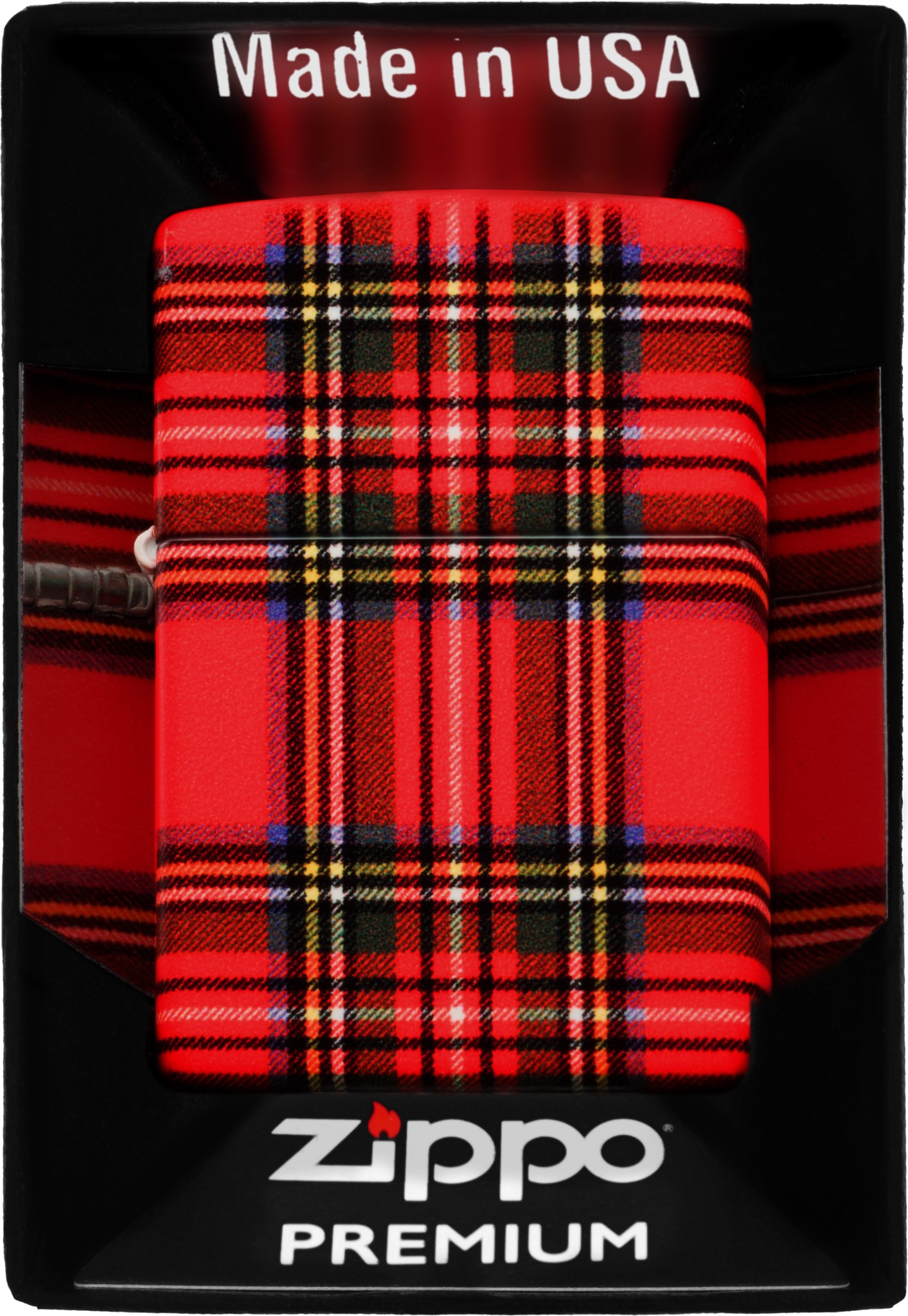 Zapalovač Zippo Red Plaid Design 60007246 Větruodolný benzínový