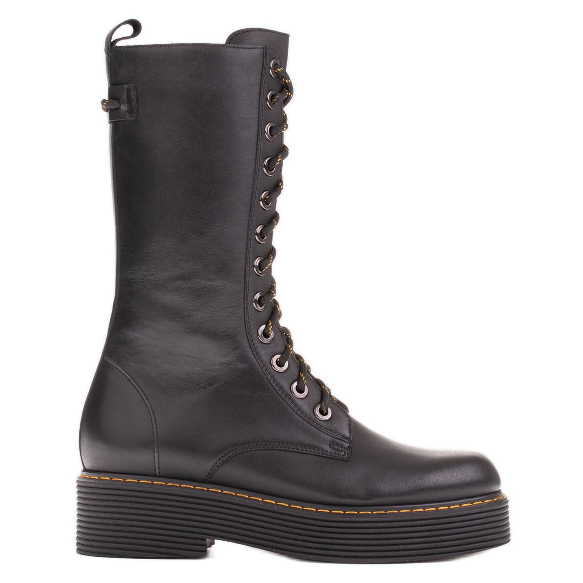 

Czarne Skóra licowa Buty Botki Marco Shoes r.37