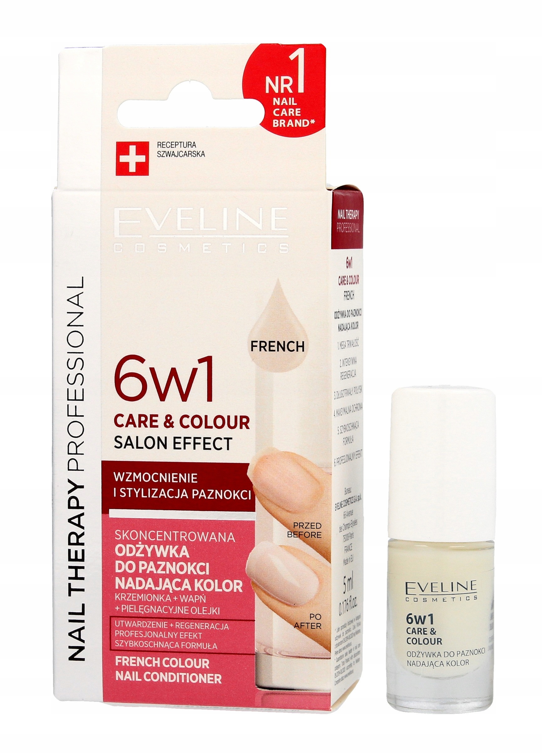 

Eveline Nail Therapy Lakier odżywka 6w1 Care &