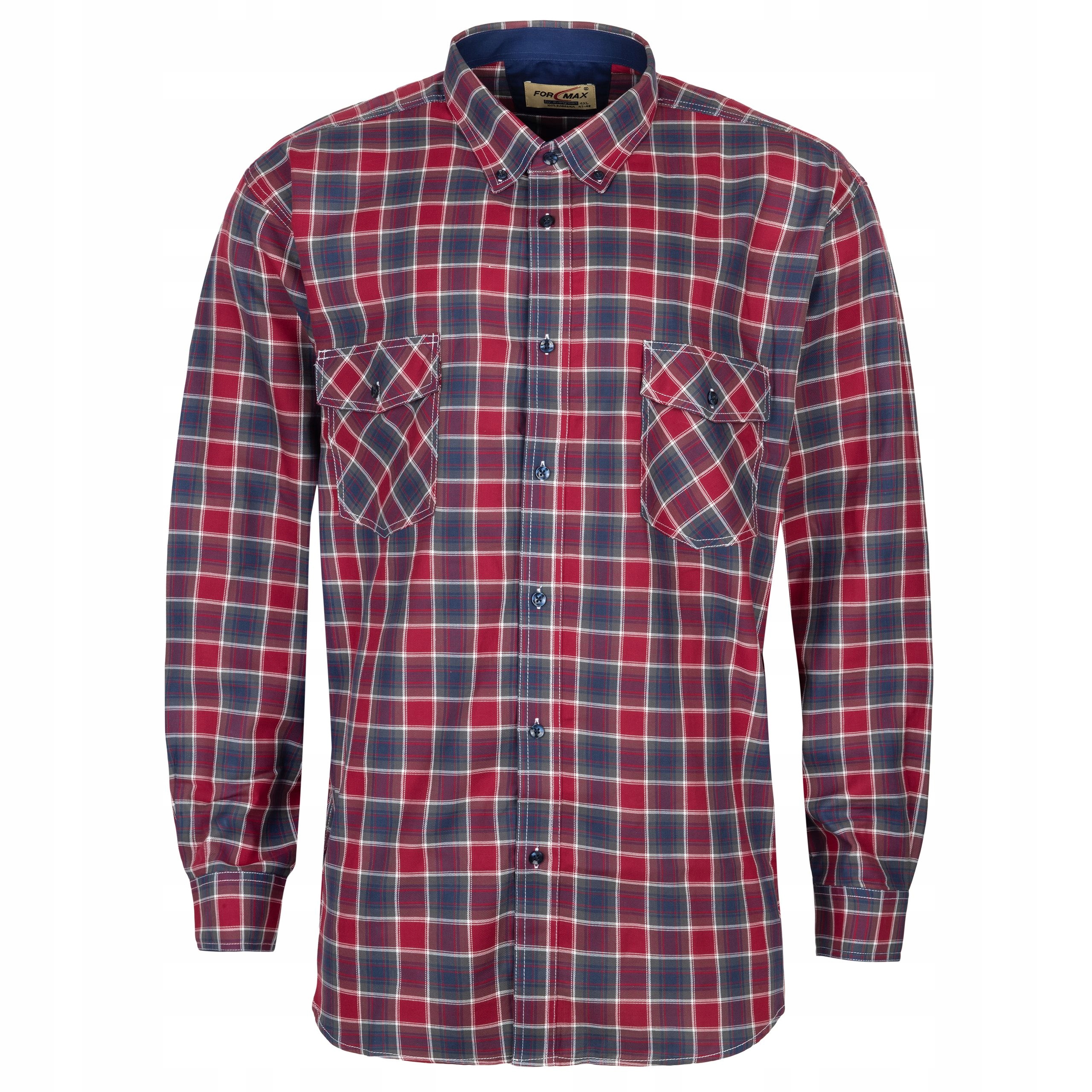 DUŻA KOSZULA SPORTOWA MĘSKA KRATKA 4XL 47/48 FS198