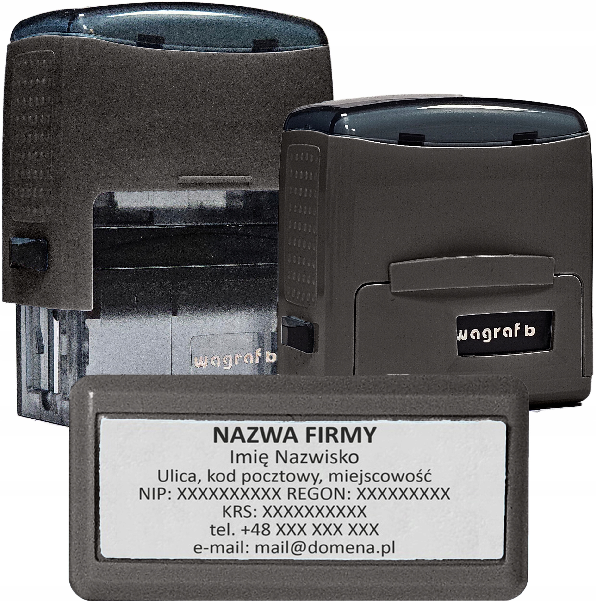 Wagraf B4s do 8 wersów PIECZĄTKA LEKARSKA IMIENNA BIUROWA FIRMOWA - kolory