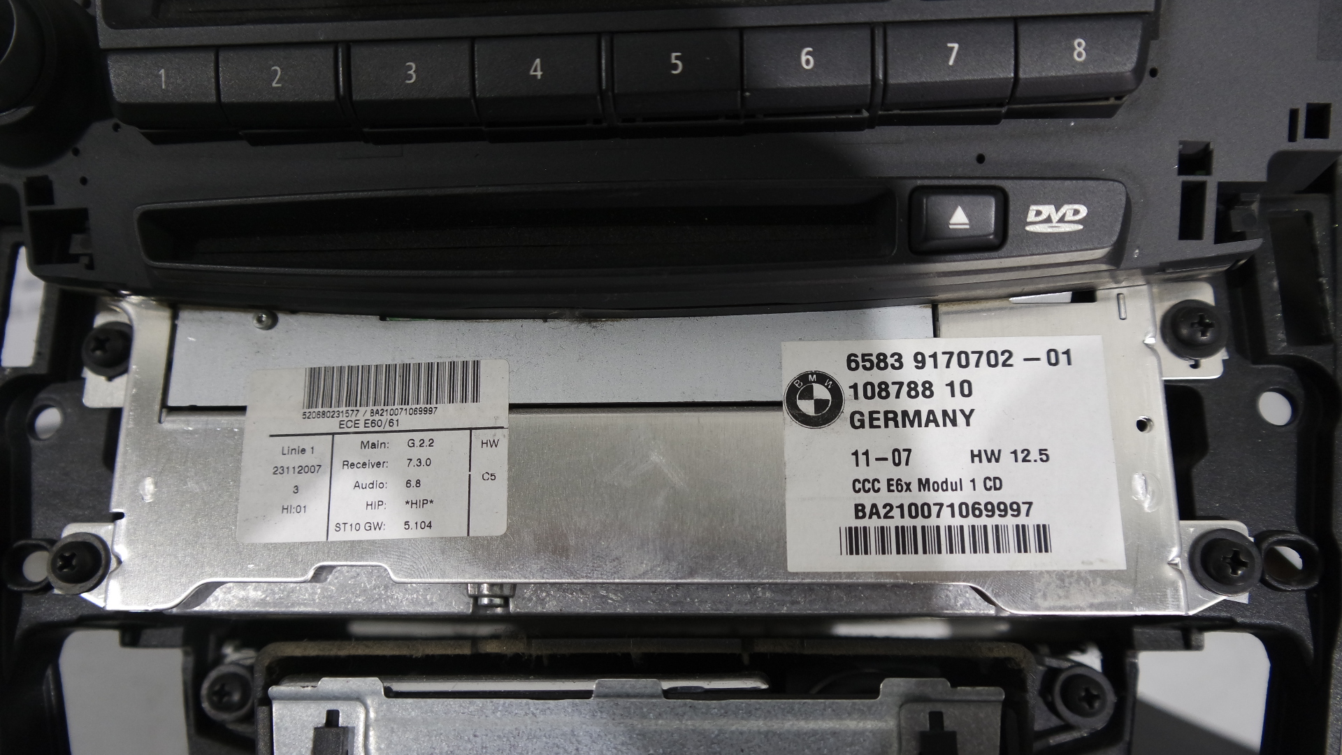 считыватель навигации CD панель BMW 5 E60 07R.