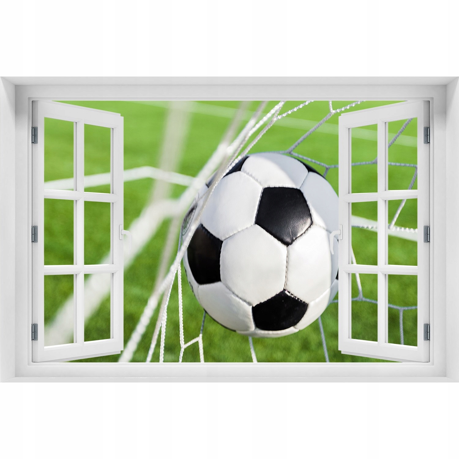 

3D Okno Naklejka na ścianę Piłka w bramce 120x80