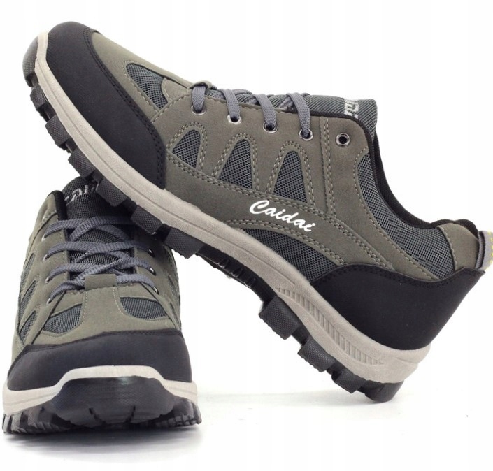 BUTY MĘSKIE Półbuty wiązane wkładka skórzana OBUWIE SPOR SNEAKERSY Caida