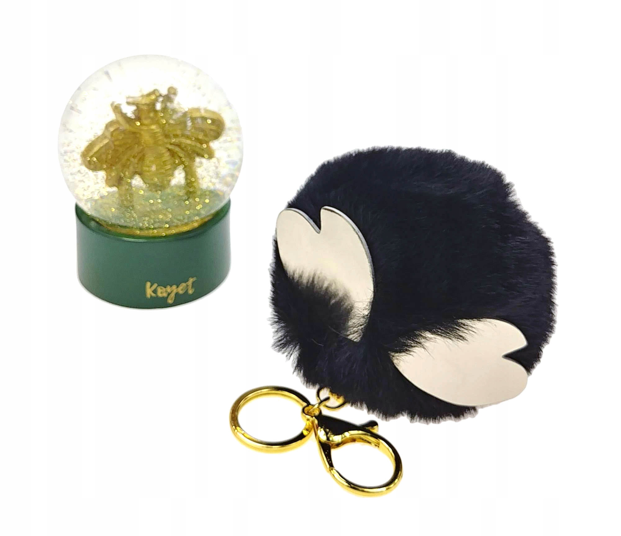 

Brelok pompon zawieszka kula szklana na prezent