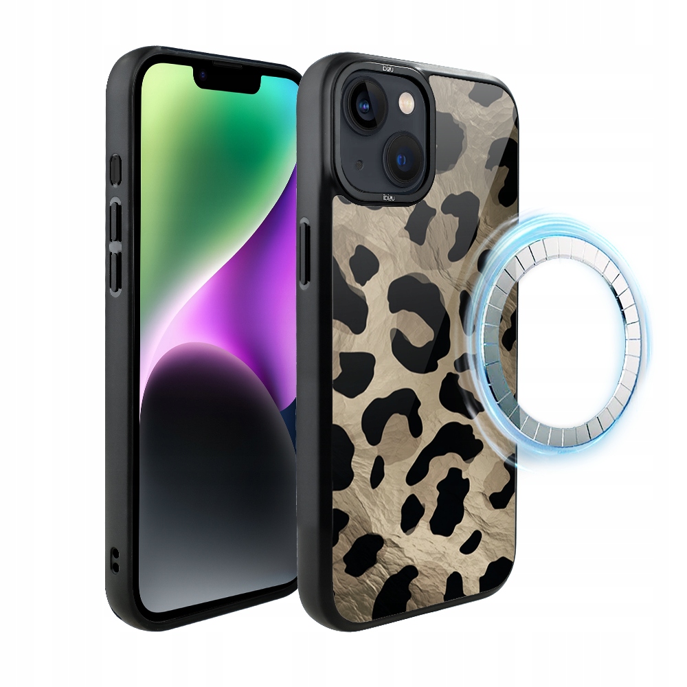 Etui do iPhone 14 Plus Ibizu DropGuard Matt z MagSafe, Dziki Leopard