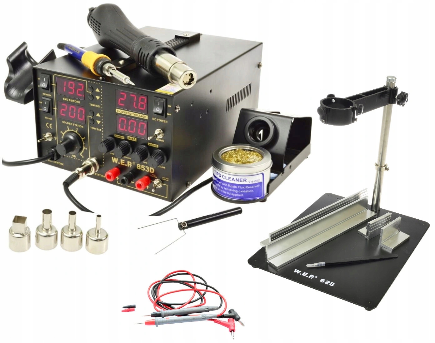 Купить Паяльная станция WEP 853D Блок питания + держатель печатной