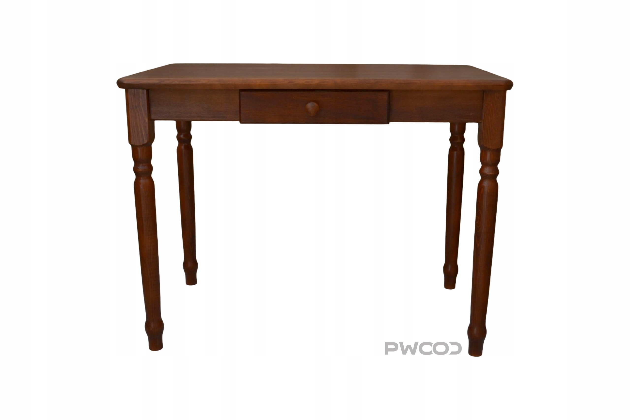 Dřevěný Stůl šuplík, soustružený, barva calvados 110x70 cm