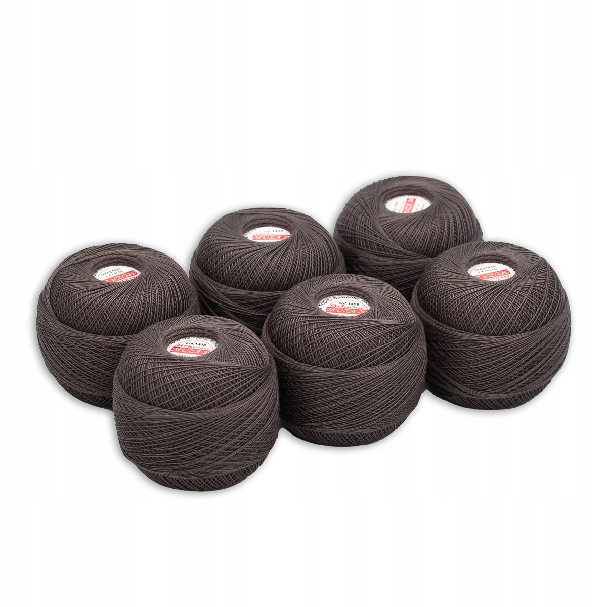 Háčkovací Příze Múza 20 šedá kol. 1408 6 Ks