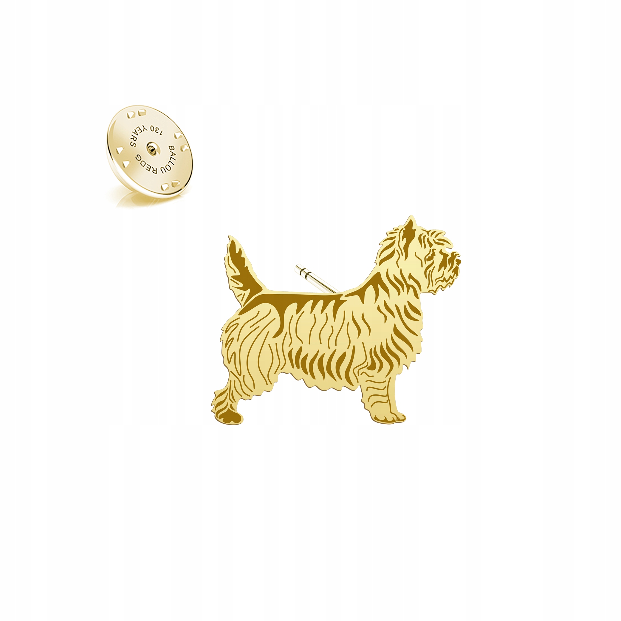 Pozlacená Odznak Cairn Terrier 925 Pin Šperky Dárek Žena Dedikace