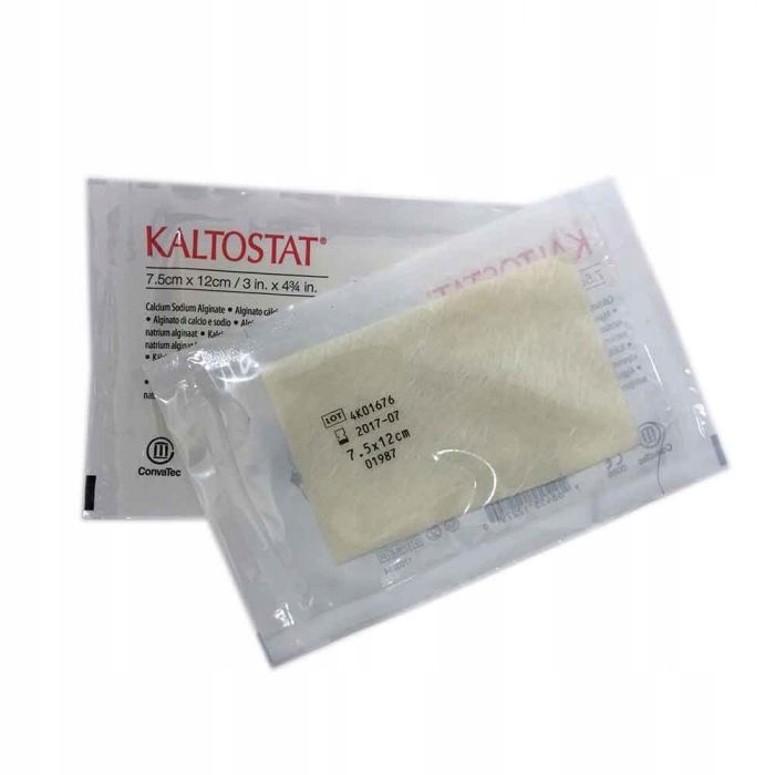 

Opatrunek alginianowy Kaltostat 7,5x12cm 1 sztuka