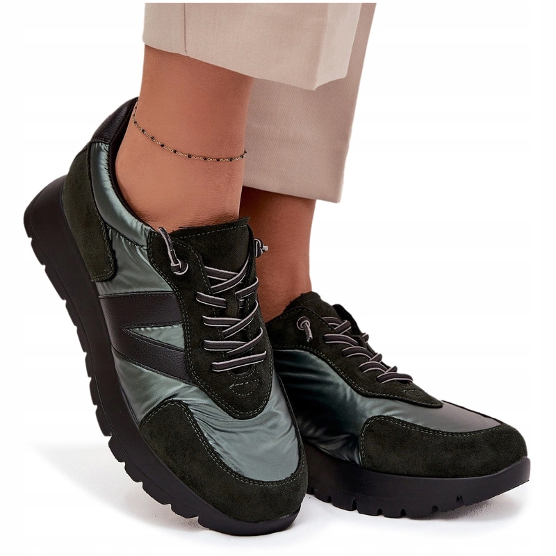 Dámské Polobotky Na Platformě Vinceza 58561 Tmavě Zelené 38