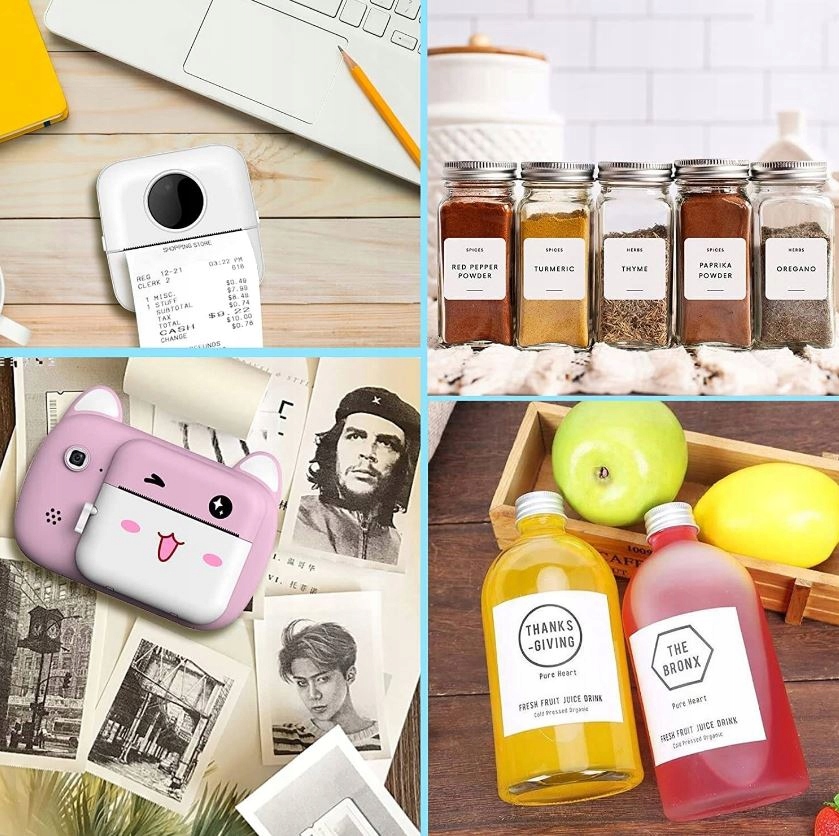 10x PAPIER TERMICZNY TERMOCZUŁY SAMOPRZYLEPNY WKŁADY DO DRUKARKI DRUKUŚ Model TERMICZNY SAMOPRZYLEPNY