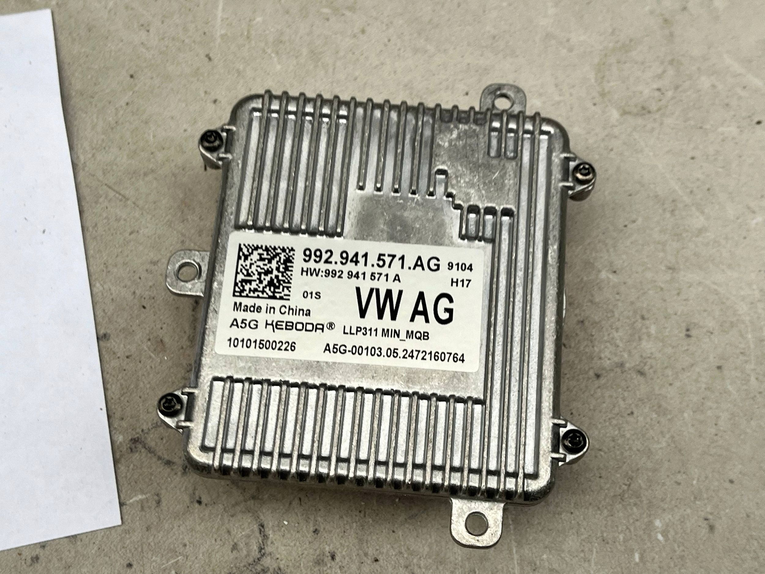 control unit LED REFLEKTORA VOLKSWAGEN GOLF VIII 992941571AG @M