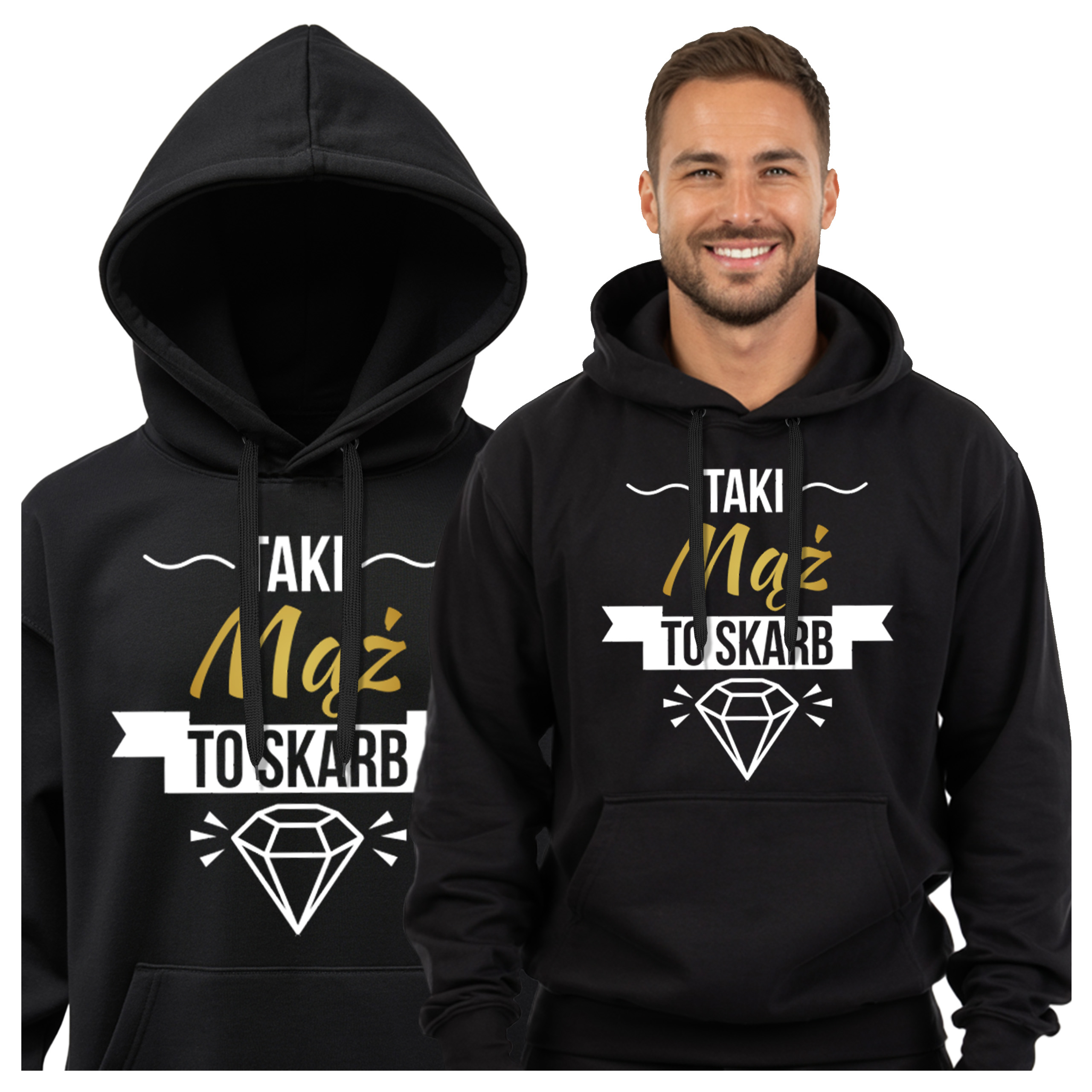 Mikina pro manžela s kapucí Zábavná jako Dárek Valentýnský Manžel Poklad 3