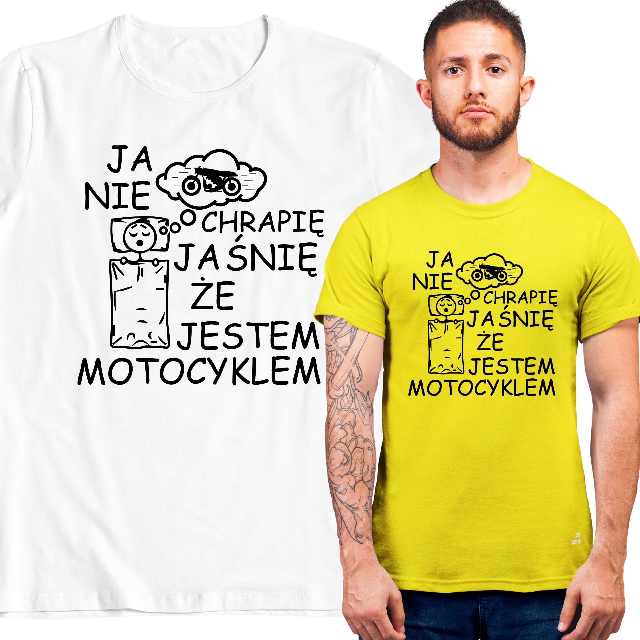 

Tshirt nie chrapie śni mi się że jestem motocyklem
