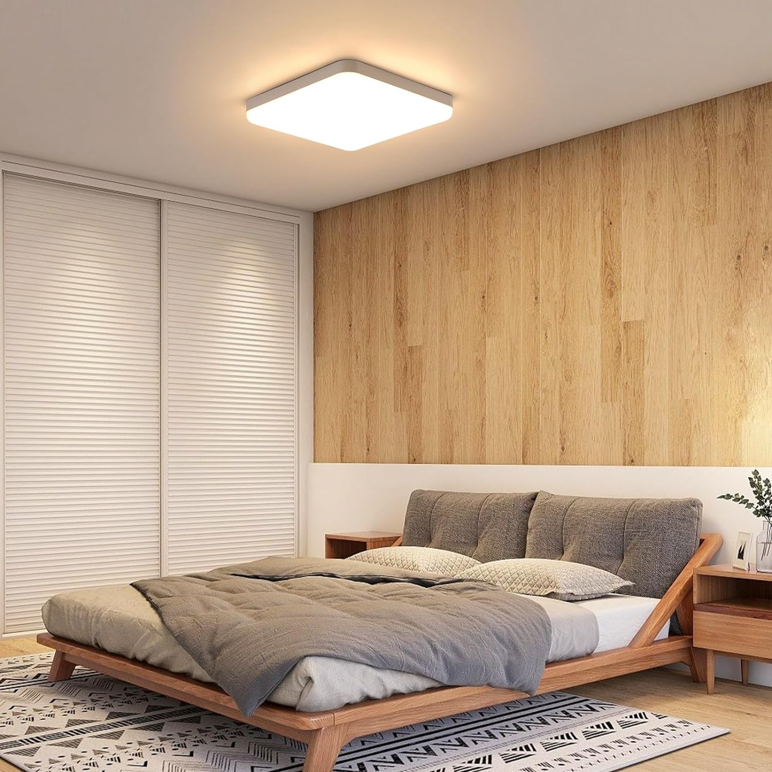 LAMPA SUFITOWA LED LAMPA PLAFON BIAŁY 3000K IP54 NOWOCZESNA DO SYPIALNI Kolor biały