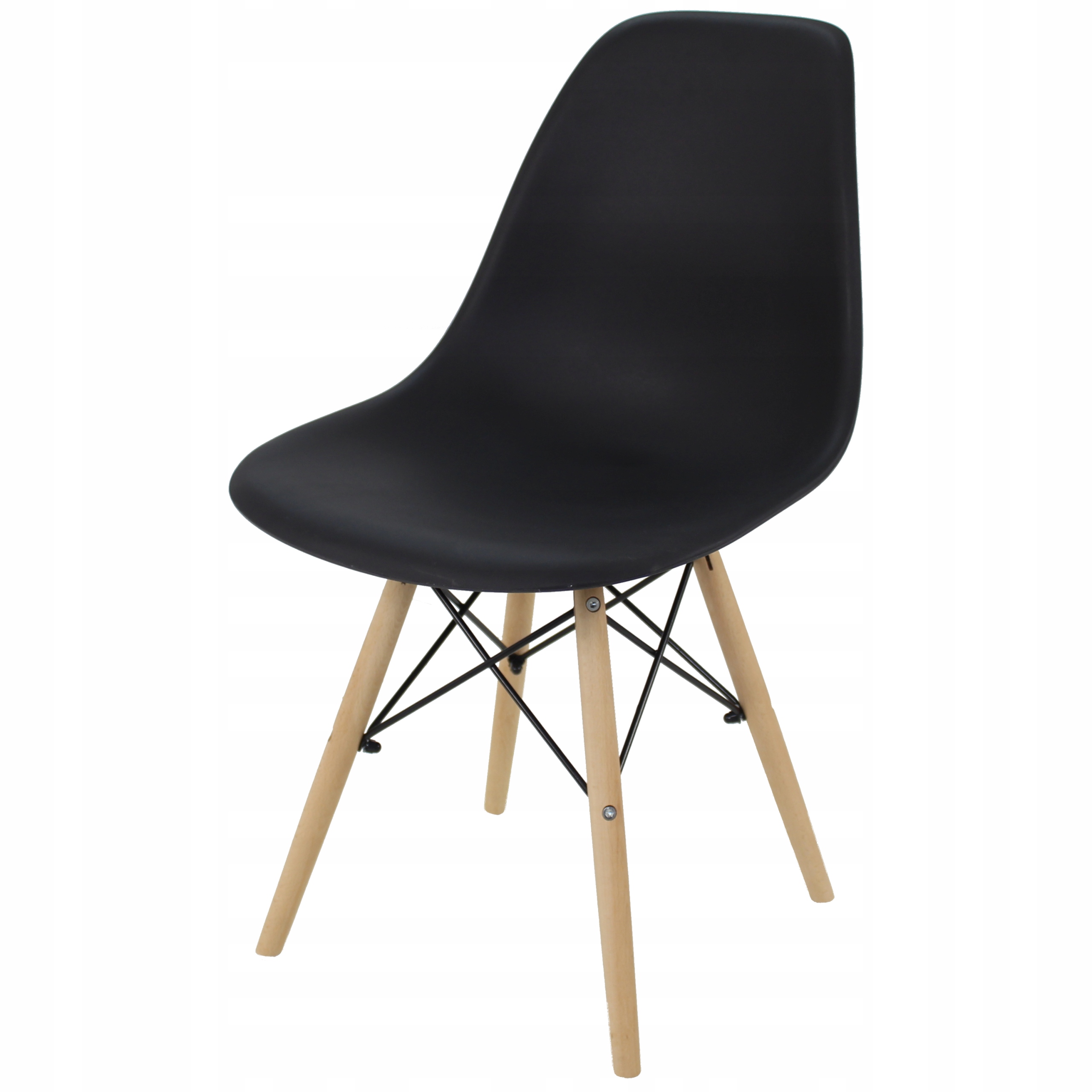 NOWOCZESNY komplet stół i 4 krzesła kolor czarny Wysokość stołu 75 cm