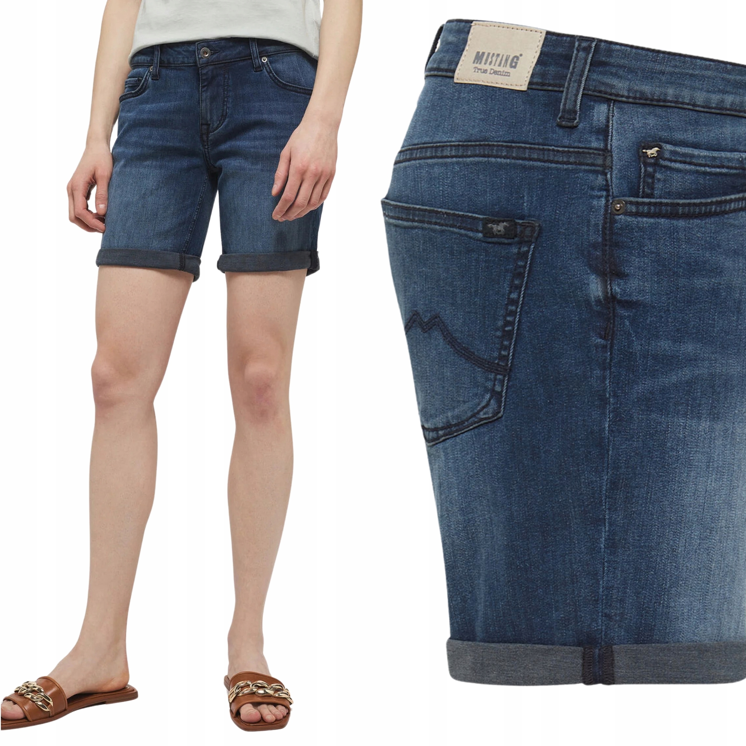 Mustang kraťasy Blue jeans Bermuda_ W26