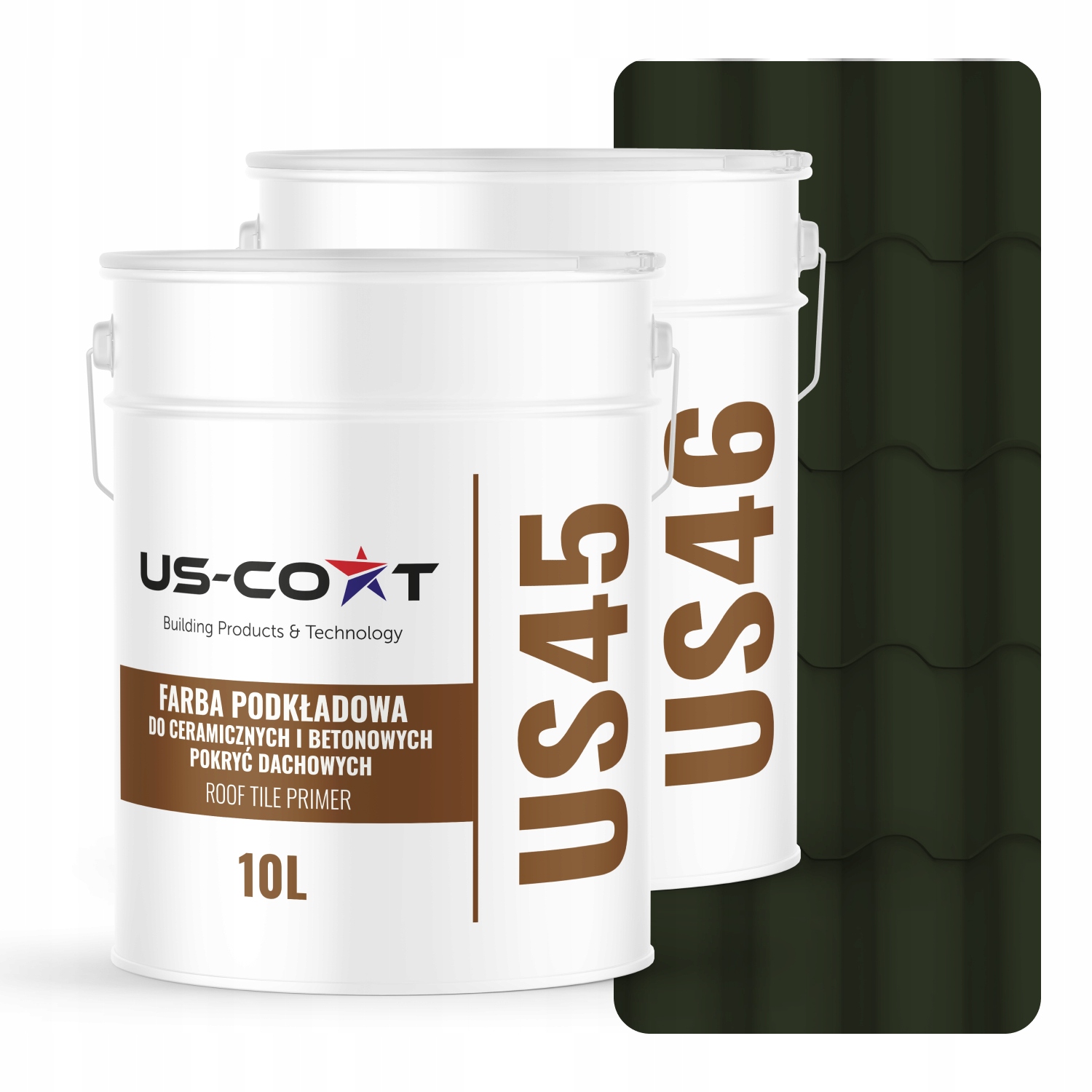 Farba Na Keramické Strešné Krytiny, Základný Náter, Fľašová Zelená Ral 6007, 74 m2, Lesklá