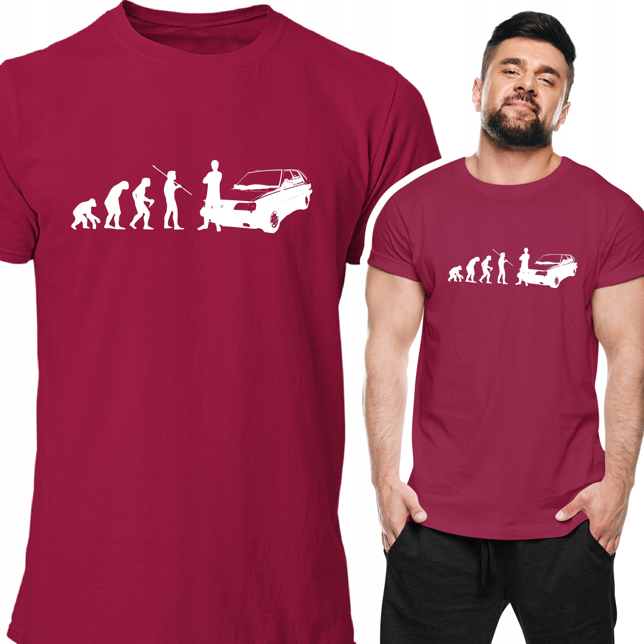 

Tshirt Polskie Retro Auto Polonez Caro Na Prezent