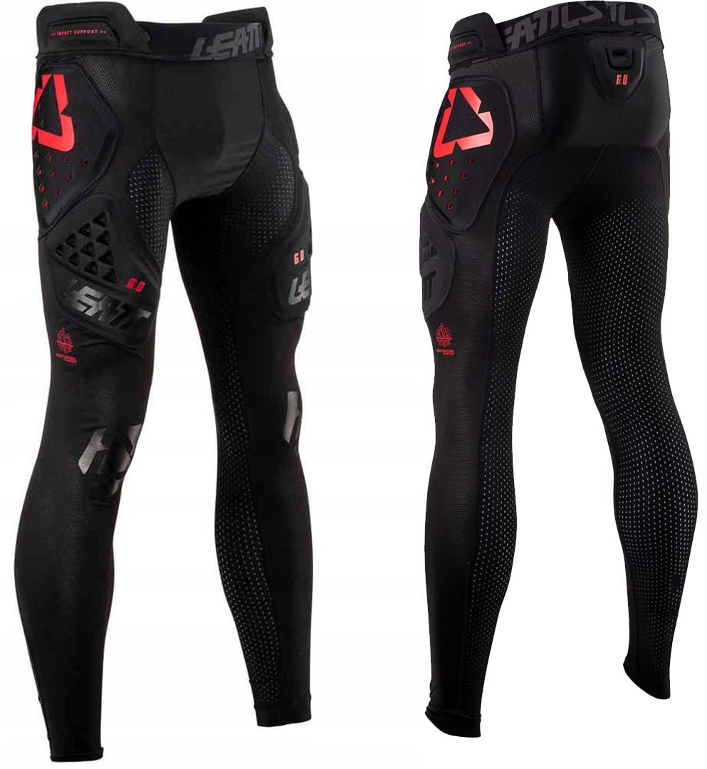 LEATT SPODNIE Z OCHRANIACZAMI IMPACT PANTS 3DF 6.0 BLACK KOLOR CZARNY | M
