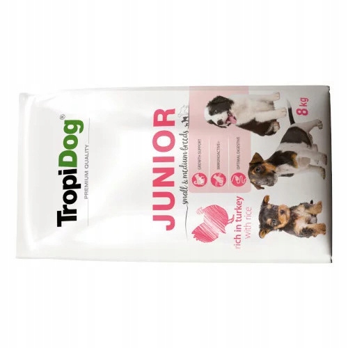 Tropidog Premium Junior S/m Turkey Rice 8kg