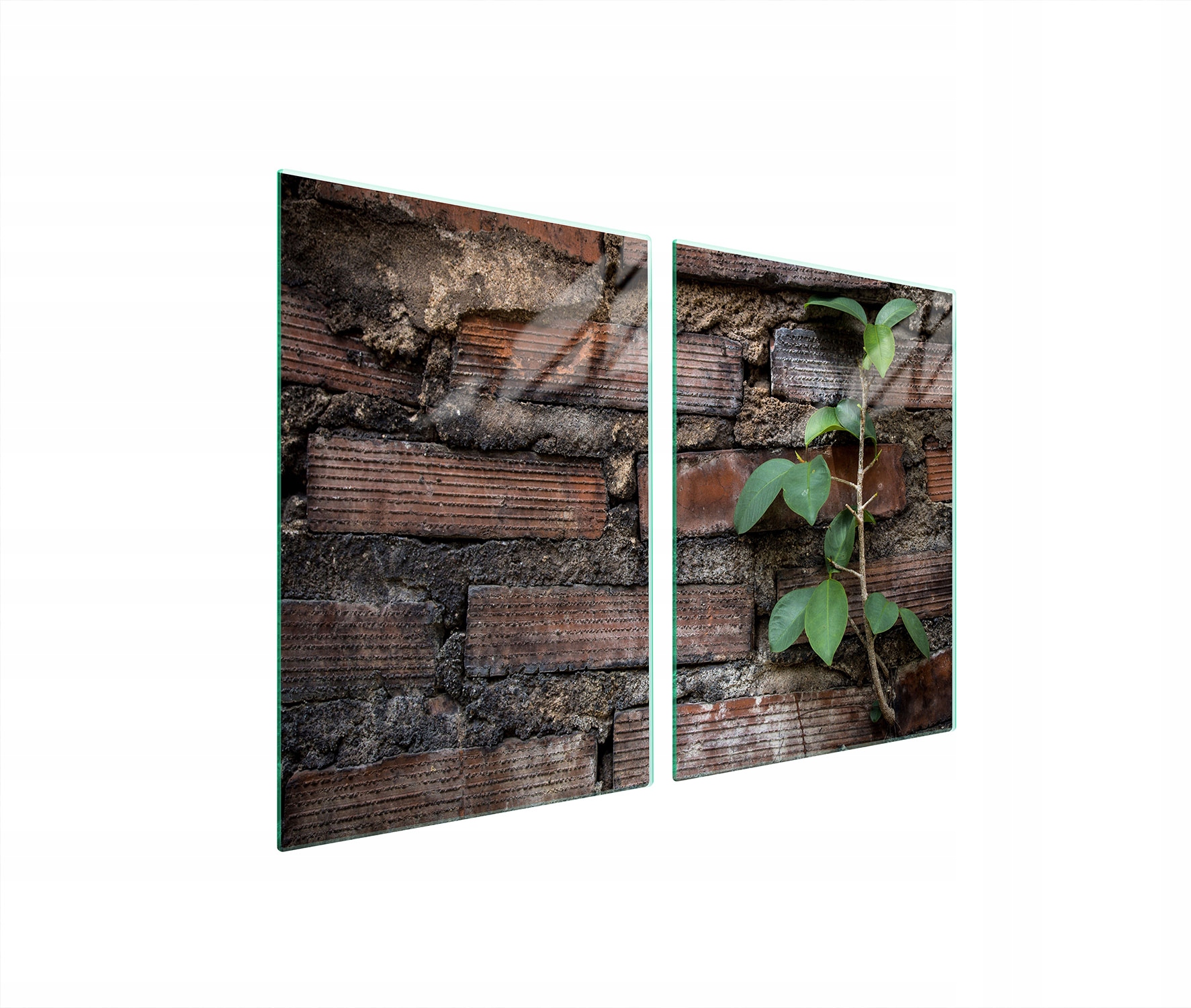Skleněná Ochranná Deska Do Kuchyně 2x45x52 Cihlové Tvrzené Sklo