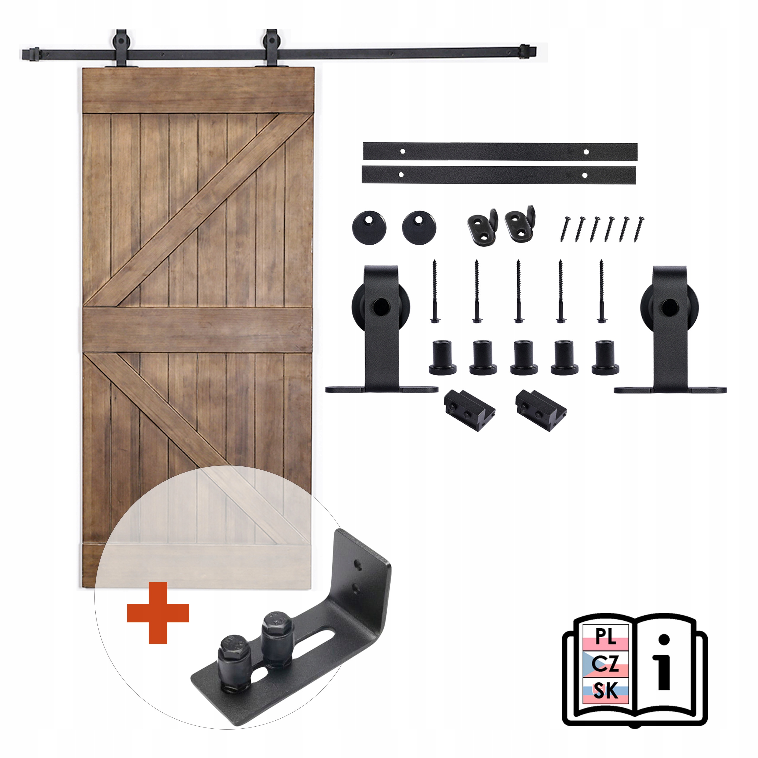 Sada pre posuvné dvere s spodnou vodiacou lištou Lofty, vzor „t“