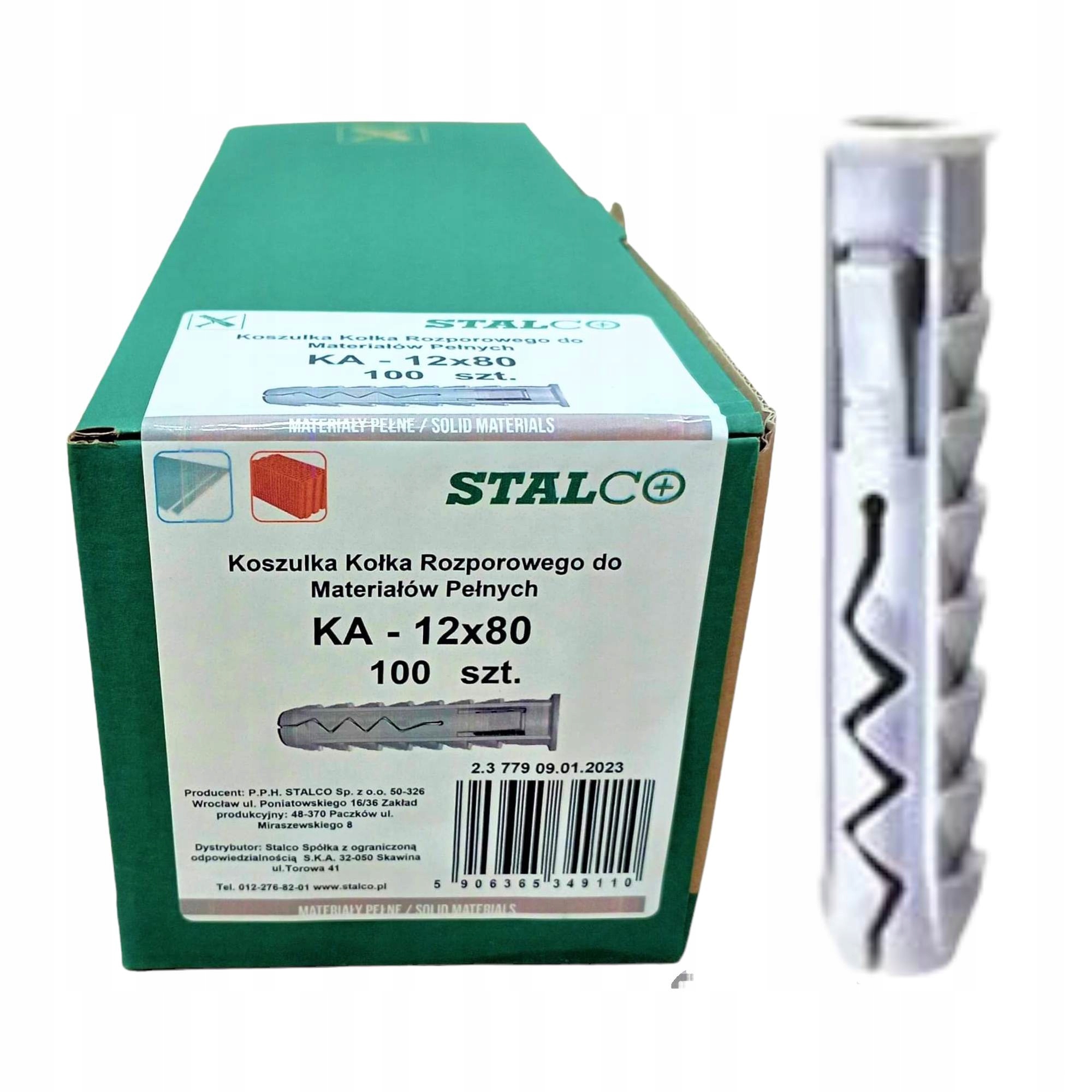 

Koszulka kołka rozporowego 12x80 100 szt