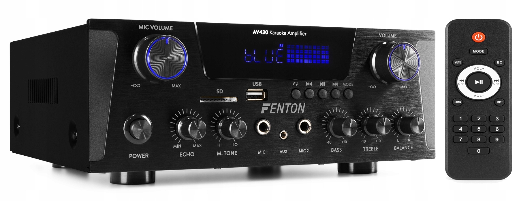 WZMACNIACZ AMPLITUNER BLUETOOTH RADIO USB 2x300W Model TA-600