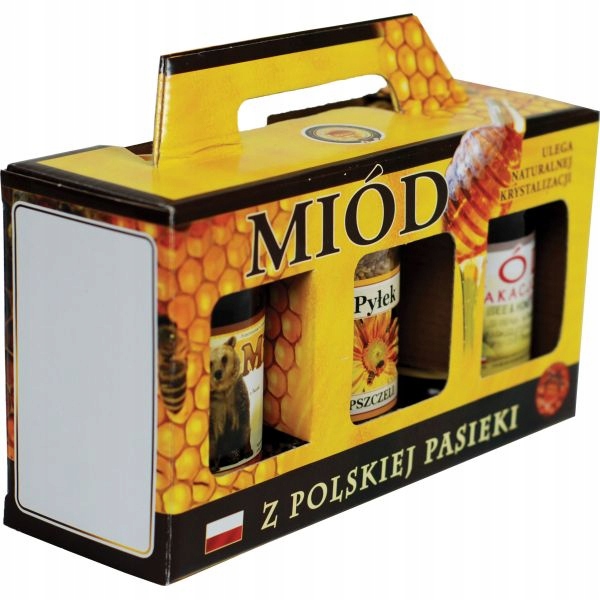 

Pudełko ozdobne na słoik 3x315ml Miód Z Polskiej