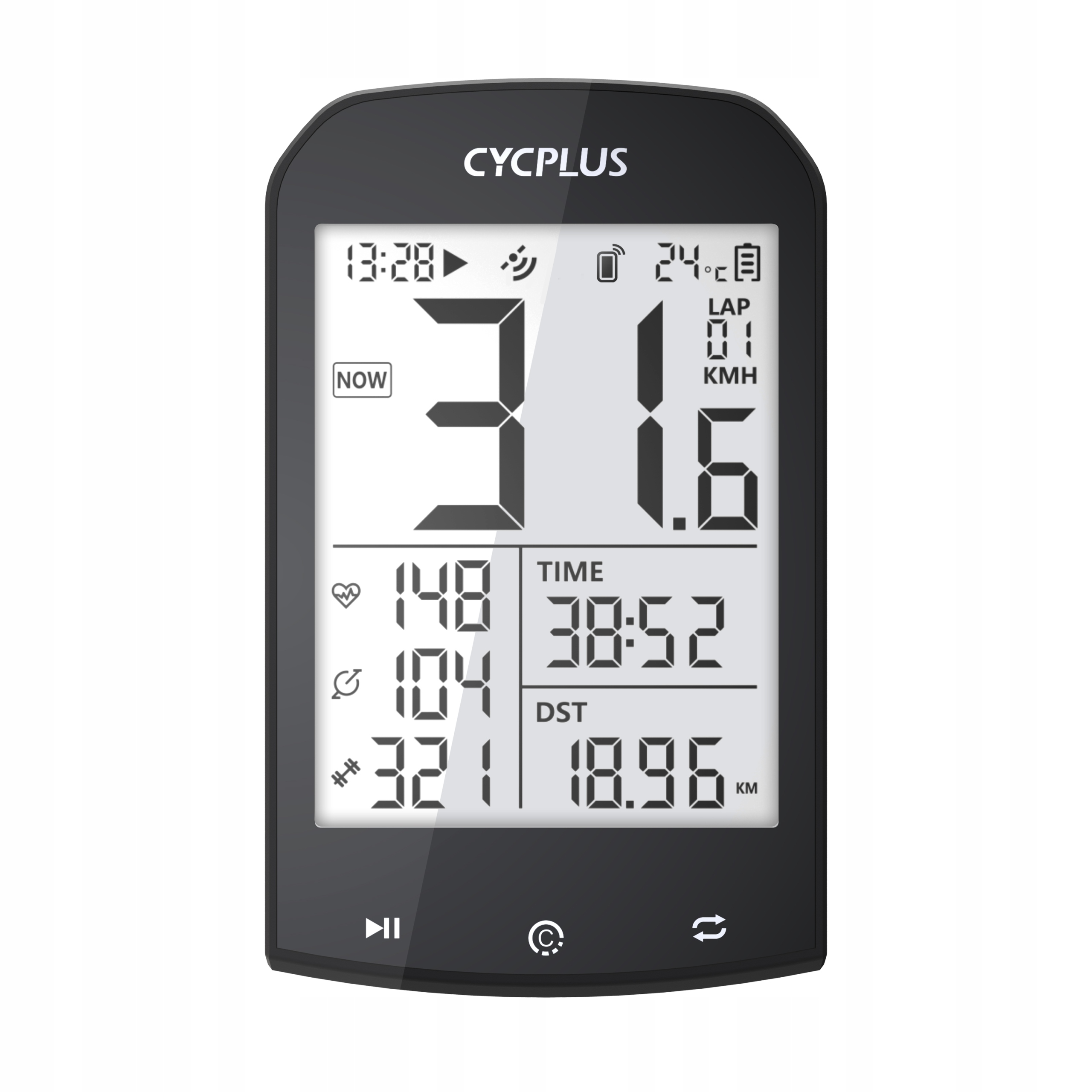 Cyklopočítač Cycplus M1 Gps Bluetooth Ant+ voděodolná aplikace