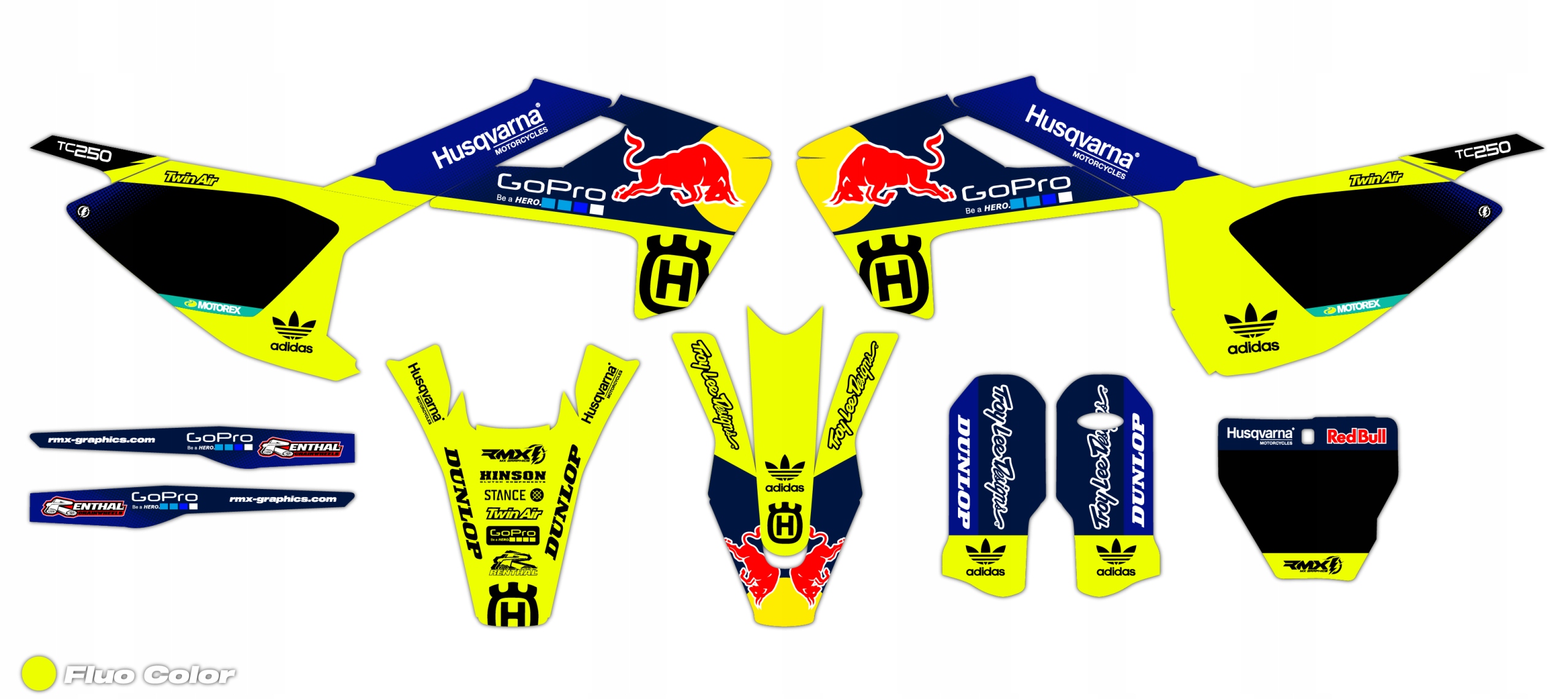 Dýha nálepky na motor Husqvarna Tc Fc 16-18