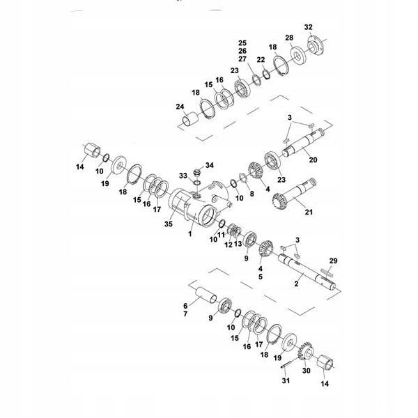 Koło zębate stożkowe 16 zębów 912570 Amazone Numer katalogowy części K912570AA1